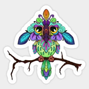 Silly Bird on a Stick Sticker